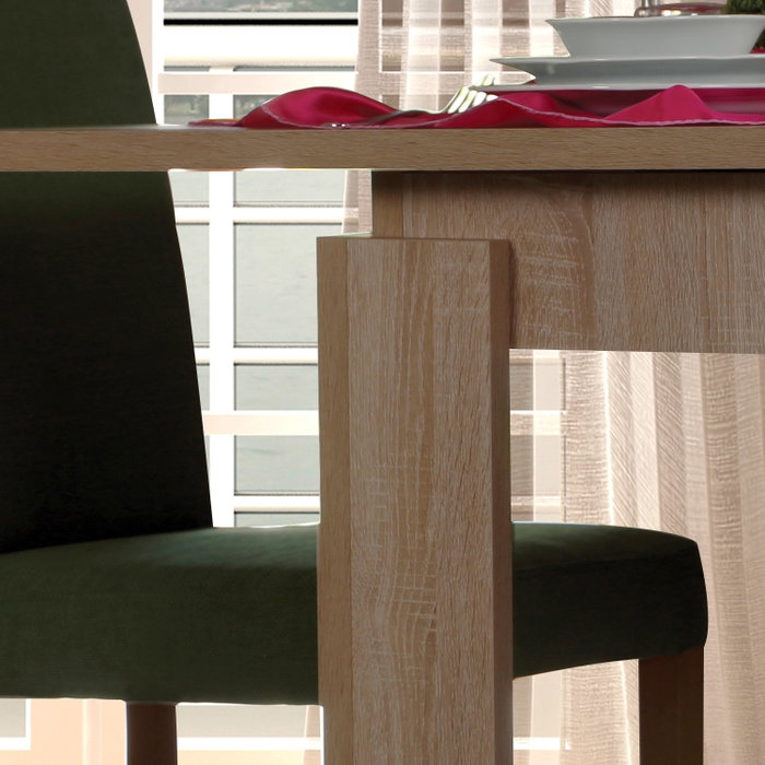 Hanah Home Mesa de Comedor Extensible Roble Claro 150x80cm